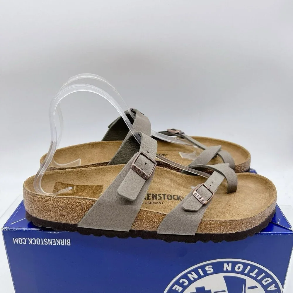 Birkenstock Mayari Birko-Flor Sandals Stone Birkibuc Mens EU 42 US 9- 9.5 R - Picture 5 of 12